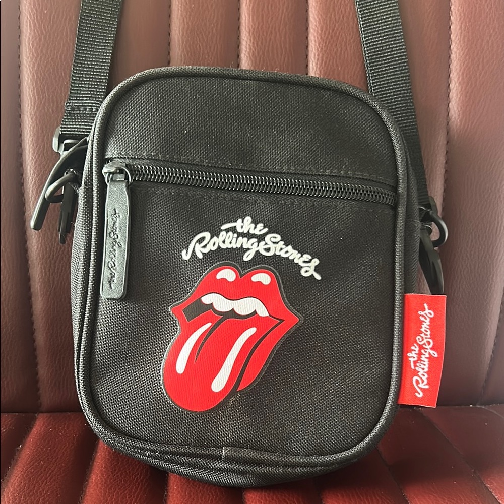 The Rolling Stones Black Crossbody Bag